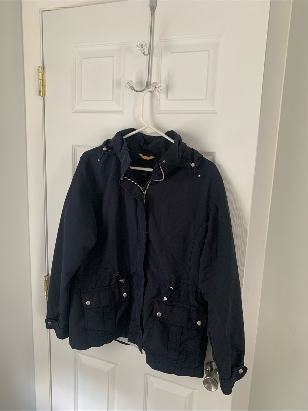Lands' End Dark Navy Hooded Utility Anorak